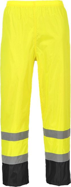 Klassische Kontrast Warnschutz-Regenhose