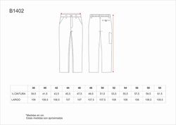 Pantalón recto con dos bolsos de abertura inclinada en los costados. Azulina