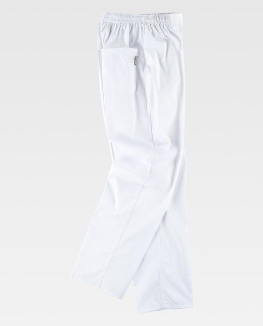 Pantalón recto unisex. Blanco