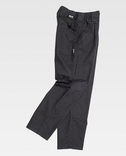 Pantalón ripstop multibolsillos refuerzos en rodillas Negro