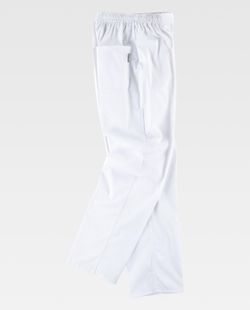 Damenhose mit elastischer Taille, Reißverschluss, keine Taschen Weiß