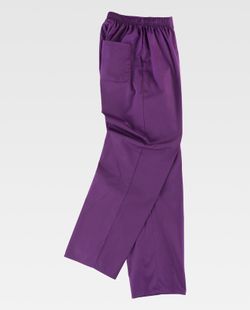 Damenhose mit elastischer Taille, Reißverschluss, keine Taschen Lila