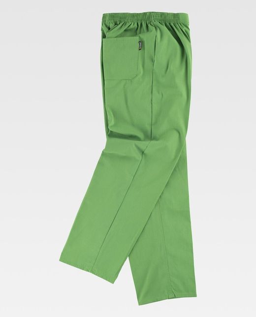 Damenhose mit elastischer Taille, Reißverschluss, ohne Taschen Pistaziengrün