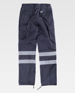 Hose ohne Gummizug mit Verstärkung, Mehrfachtaschen und 2 reflektierenden Bändern Marino