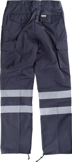 Hose ohne Gummizug mit Verstärkung, Mehrfachtaschen und 2 reflektierenden Bändern Marino