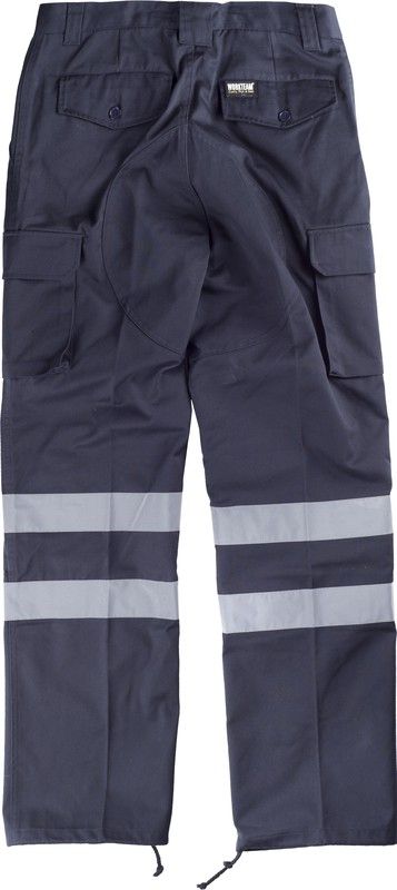 Hose ohne Gummizug mit Verstärkung, Mehrfachtaschen und 2 reflektierenden Bändern Marino