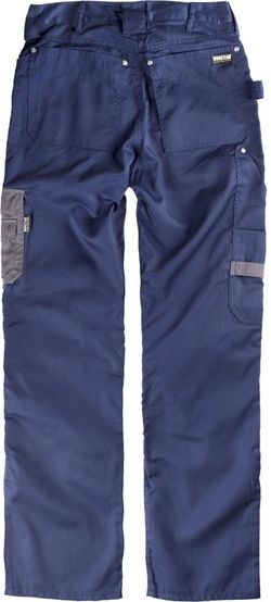 Hose ohne Gummizug, kontrastierende Knieschützer und Taschen, Werkzeugtaschen Navy Grey