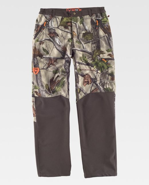 Softshell Hose Kombinierte Camouflage Forest Green Brown