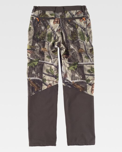Softshell Hose Kombinierte Camouflage Forest Green Brown