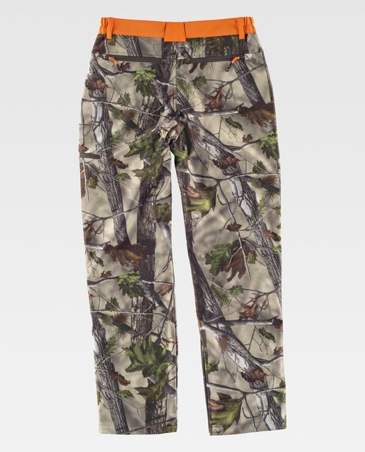 Softshell Hose Kombinierte Tarnung Forest Green Orange AV