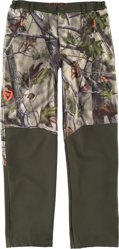 Pantaloni softshell Combinato mimetico verde bosco verde caccia