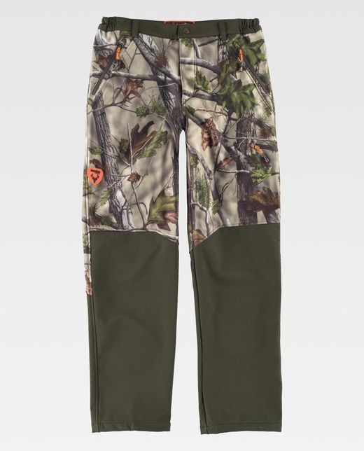Softshell Hose Kombinierte Camouflage Forest Green Green Hunting