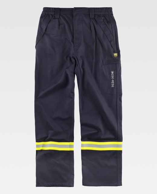 Pantaloni, tessuto modacrilico, cotone e antistatico EN11612, EN11611, EN1149, EN61482 Navy