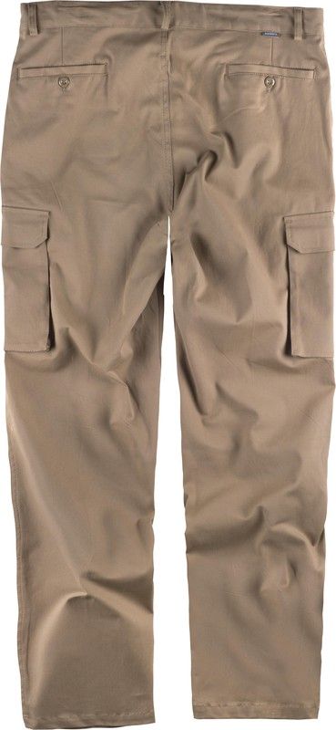 Chinohose, Mehrfachtaschen, elastischer Stoff Beige