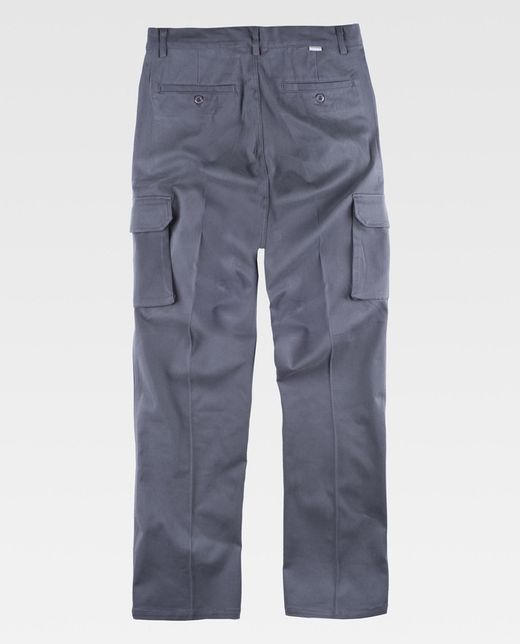 Chinohose, Mehrfachtasche, Stretchstoff Grau