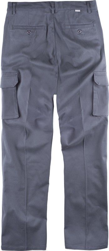 Chinohose, Mehrfachtasche, Stretchstoff Grau