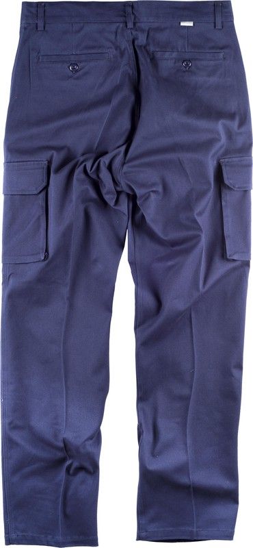 Pantalón tipo chino multibolsillos tejido elástico Marino