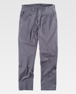 Pantalón tipo chino, tejido elástico Gris
