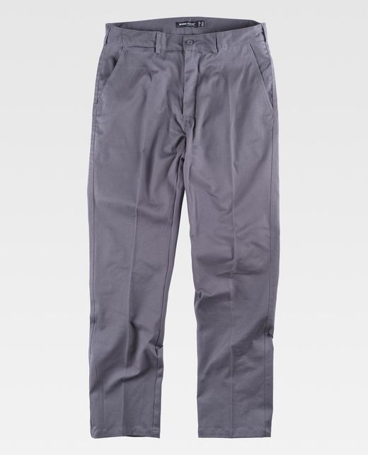 Pantalón tipo chino, tejido elástico Gris