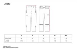 Pantaloni da lavoro con coulisse riflettente Nero