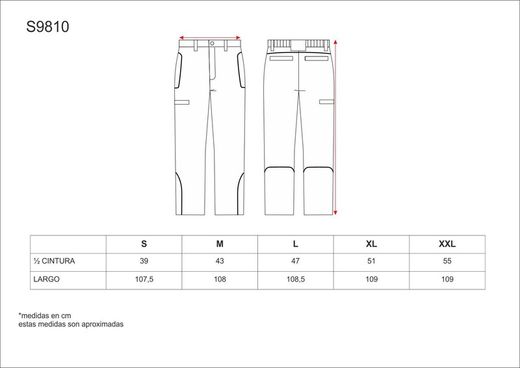 Pantaloni da lavoro con coulisse riflettente Nero