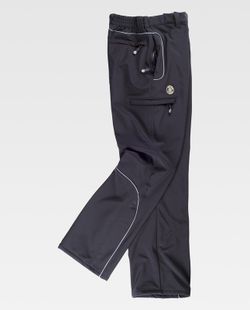 Pantaloni da lavoro con coulisse riflettente Nero