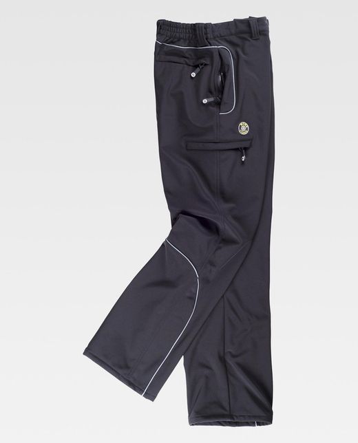 Pantaloni da lavoro con coulisse riflettente Nero