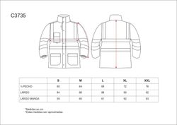 Hohe Sichtbarkeit 5 in 1 Parka: abnehmbare und wasserdichte Weste EN471 Navy Orange AV