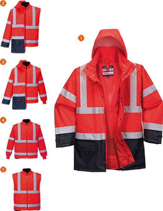Warnschutz Executive 5-in-1 Jacke