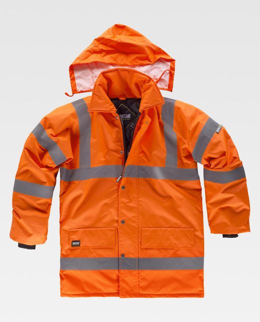 Parka acolchada alta visibilidad  Naranja