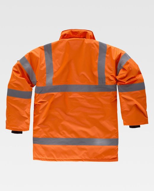 Parka acolchada alta visibilidad  Naranja