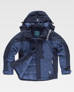 Parka acolchada combinada Color Marino+Azafata