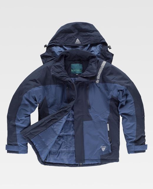 Parka acolchada combinada Color Marino+Azafata