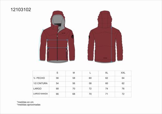 Parka acolchada GÏLLDUM de capucha con finas costuras decorativas.  Negro