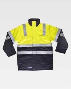 Parka AV ignífuga, tejido modacrílico Marino Amarillo