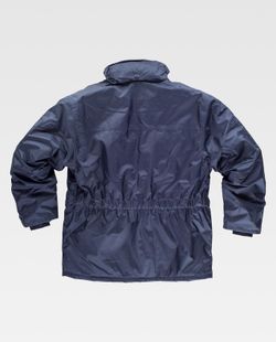 Einfacher gepolsterter und wasserdichter Parka, Kapuze Navy