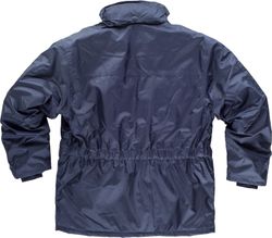Einfacher gepolsterter und wasserdichter Parka, Kapuze Navy