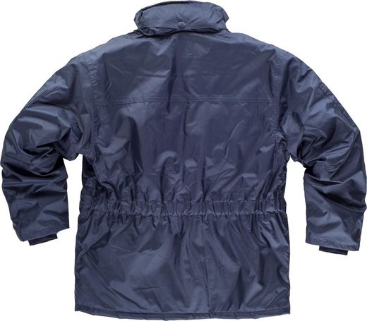 Einfacher gepolsterter und wasserdichter Parka, Kapuze Navy