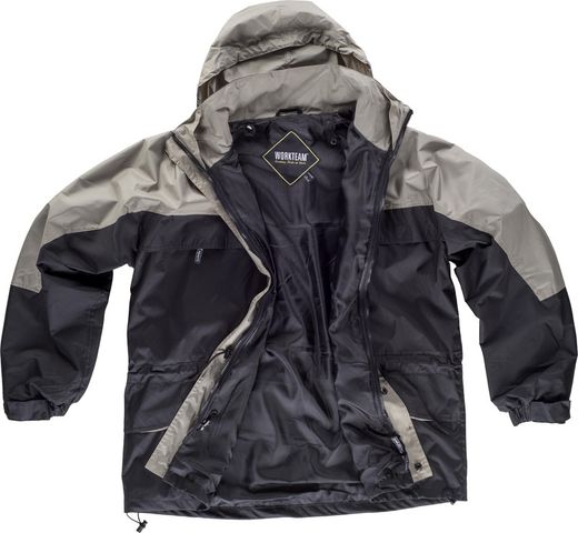 Einfacher gepolsterter und wasserdichter Parka, Kapuze Navy