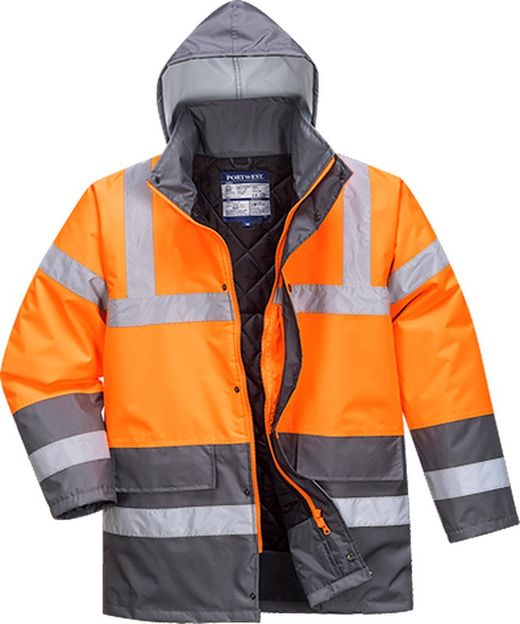 Zweifarbige Warnschutz-Verkehrs-Jacke
