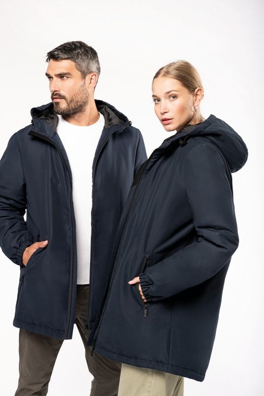 Unisex-Parka mit recyceltem Material und Kapuze
