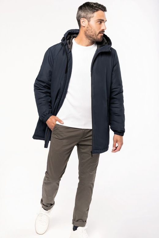 Unisex-Parka mit recyceltem Material und Kapuze
