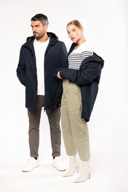 Unisex-Parka mit recyceltem Material und Kapuze