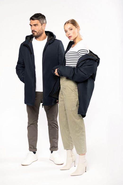 Unisex-Parka mit recyceltem Material und Kapuze