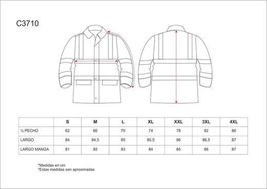 Parka combinada alta visibilidad Amarillo / Marino