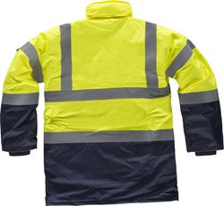 Parka combinada alta visibilidad Amarillo / Marino