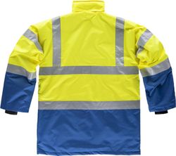 Kombinierter Parka mit hoher Sichtbarkeit und reflektierenden Bändern EN471 Azulina Amarillo AV