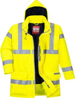 Wasserdichte Multisafe Warnschutz Jacke, antistatisch und flammhemmend