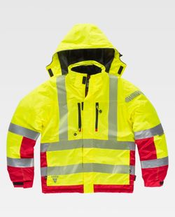 Parka de color Amarillo A.V.+Rojo | Fluor
