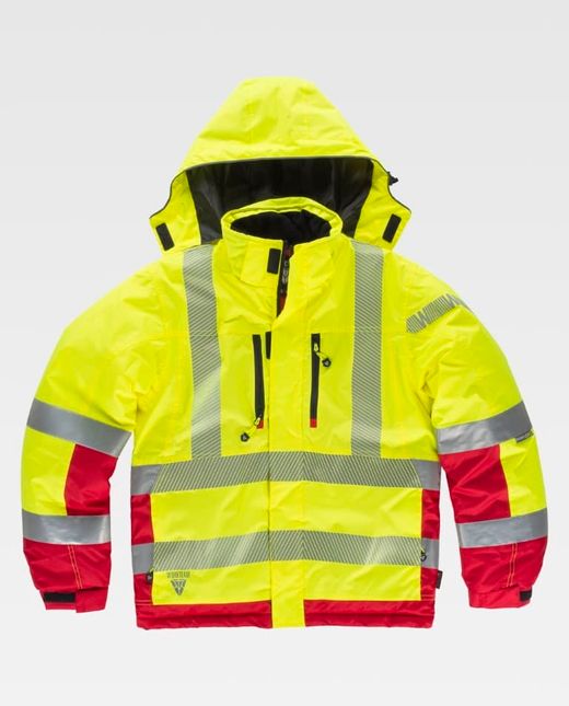 Parka de color Amarillo A.V.+Rojo | Fluor
